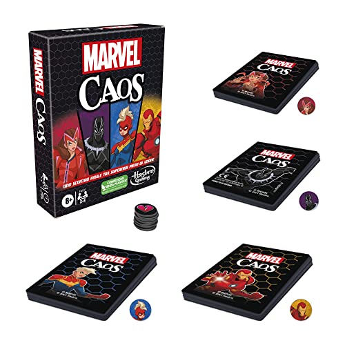 GIOCA INTERPRETANDO UN SUPEREROE MARVEL: divertiti coi superpoteri in questo gioco di carte dal ritmo incalzante! Gioca nel ruolo di Iron Man, Captain Marvel, Scarlet o Black Panther in questa battaglia tra campioni