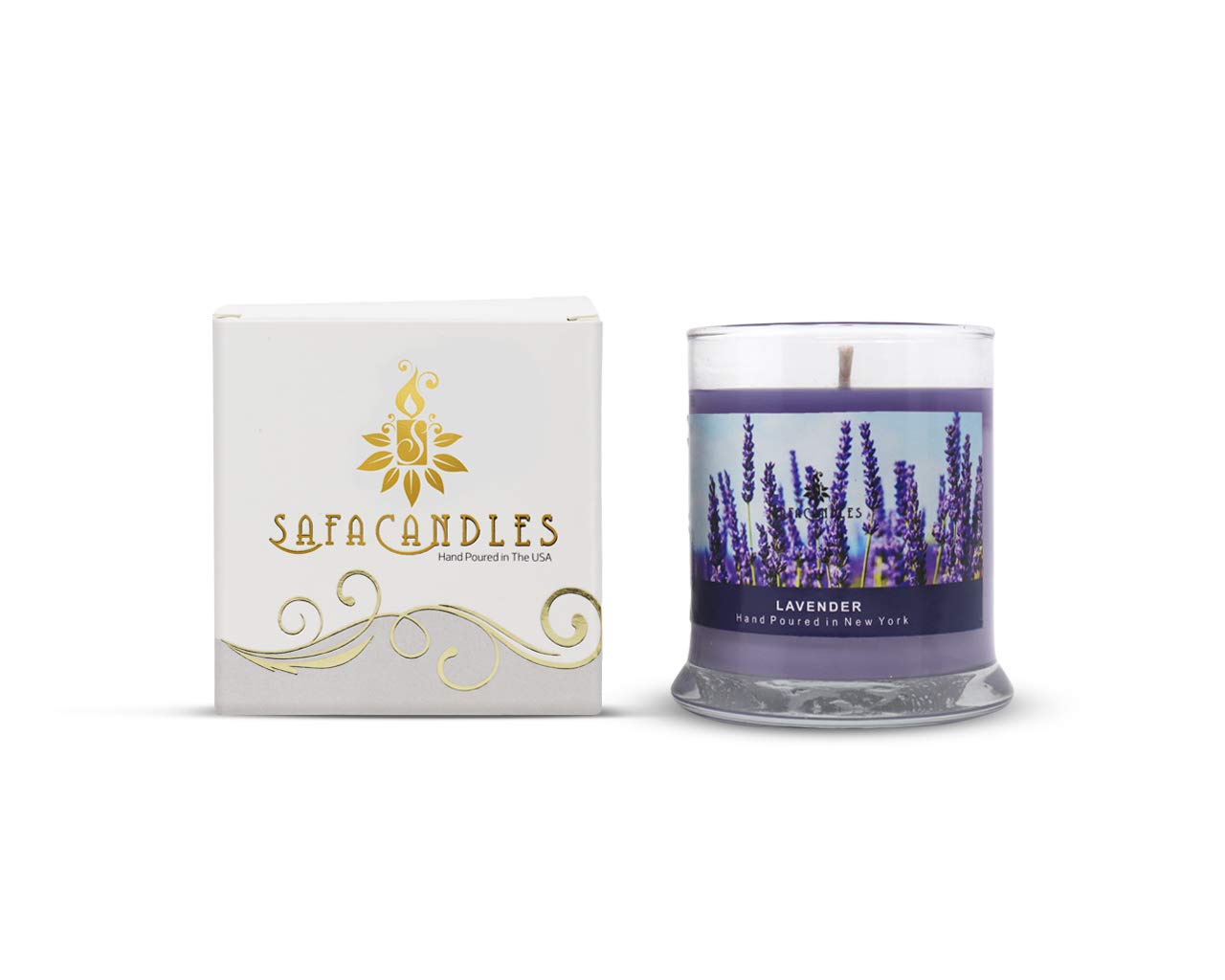 Lavender Scented Soy Candle | Premium Soy Wax Candles | Luxury Scented Candles | Long Lasting, Non-Toxic | Clean Burn Candle for Men & Women - By Safa Candles