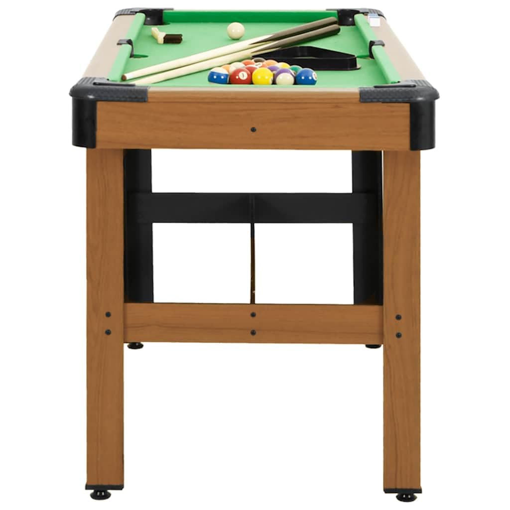 vidaXL Mesa de Billar de 4 Pies Juego Simulación Deportes Diversión Casa Hogar Pub Local Sala Juegos Entretenimiento Robusto Marrón 122x61x76cm