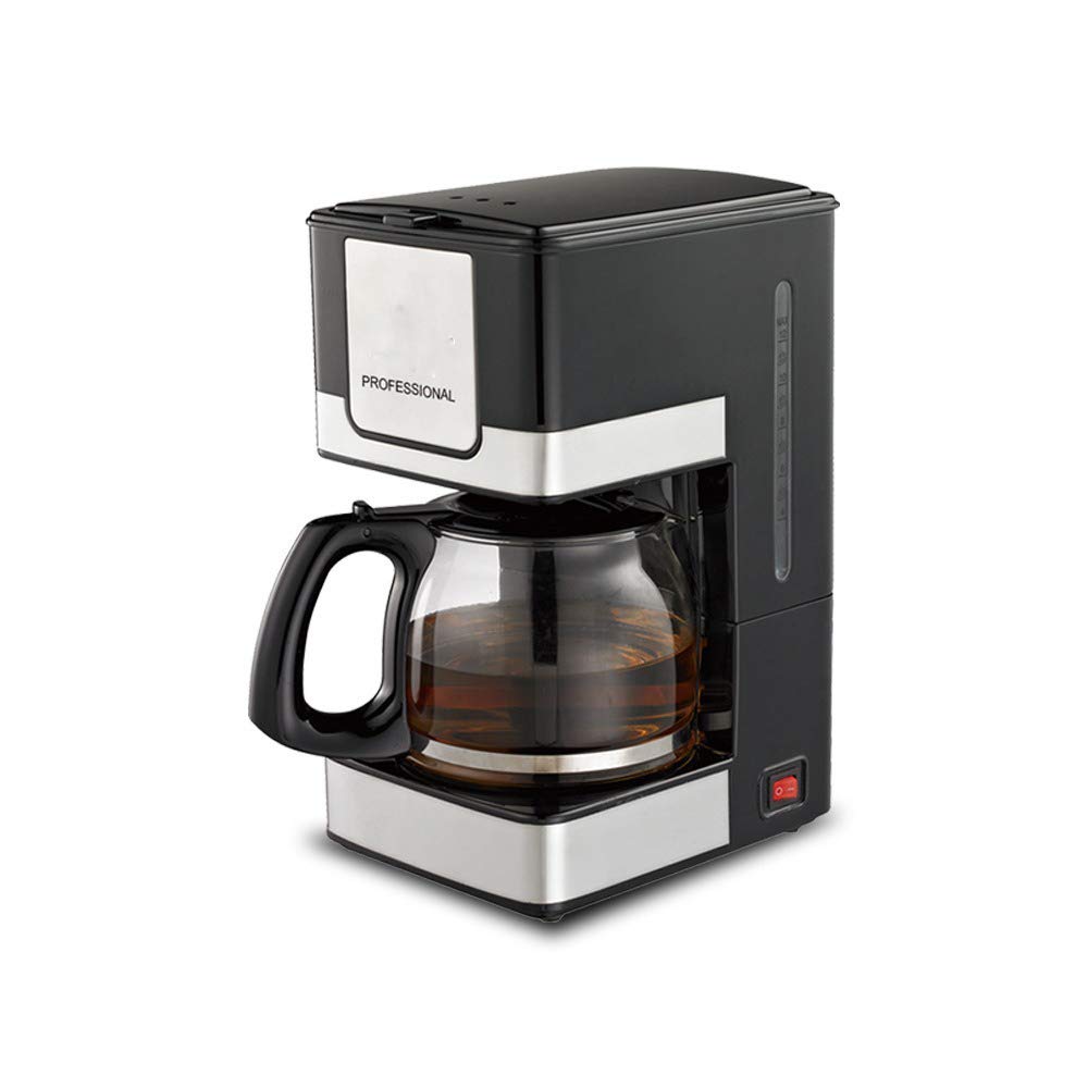 Ekspres do kawy Espresso 800W Wysokowydajny ekspres do kawy ze stali nierdzewnej Przenośny ekspres do kawy typu kroplowego do espresso, kawy cappuccino (czarny) (czarny) The New