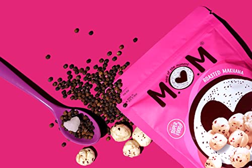 Image of MOM - Meal of the Moment, Roasted Himalayan Salt N Pepper Makhana, 52 / 56g | Gluten Free | Anti Oxidants | MSG Free | Zero Trans Fat | No added Preservatives and No Artificial Flavours (Pack of 3)