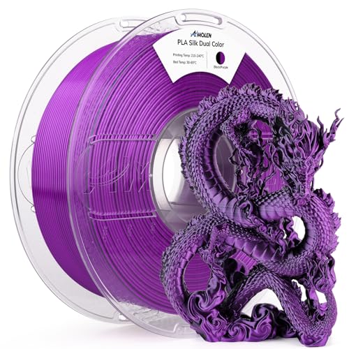 AMOLEN Filament PLA Filamento para Impresora 3D de Madera Oscura, Filamento PLA de 1,75 mm, 1 kg/2,2 lb, Precisión Dimensional +/- 0,02 mm