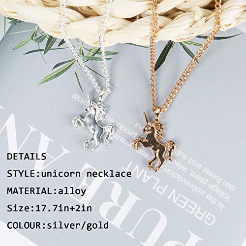 6 Pcs Unicorns Gifts For Girls-Unicorn Drawstring Backpack/Makeup Bag/Jewelry/Necklace/Hair Ties/Coin Purse,Birthday Gifts For Girls #TOP5