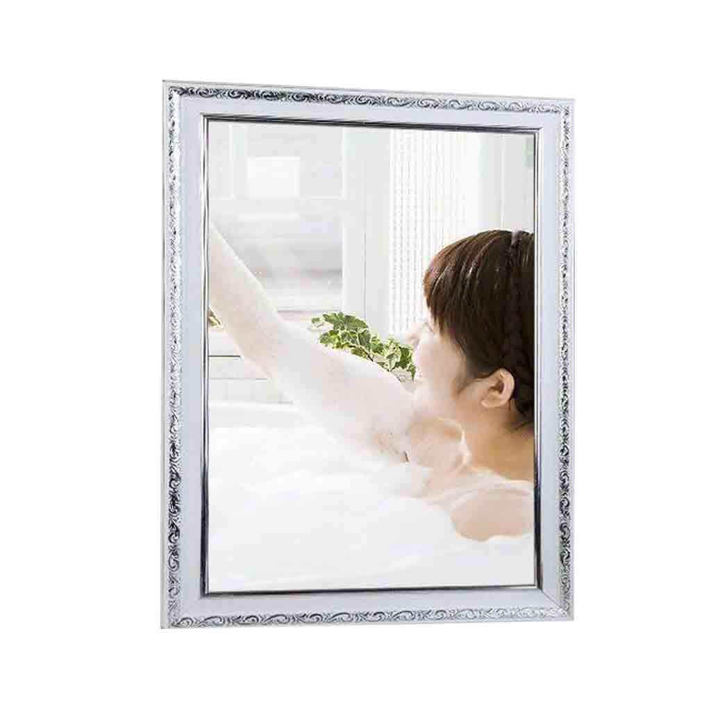 Specchio da Barba Leggero Rettangolo Specchio in Vetro Vanity HD con Cornice Stile Europeo Specchio Decorativo Oversize per Il Bagno Camerino Soggiorno 2 Dimensioni