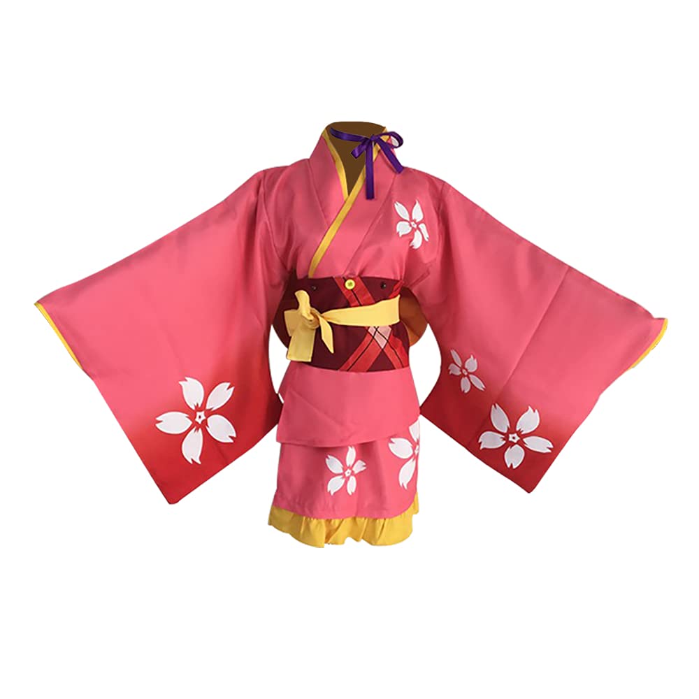 NIXU Anime Koutetsujou no Kabaneri mumei Cosplay Costume Uniform Tailor made (XS-extra small, Pink)