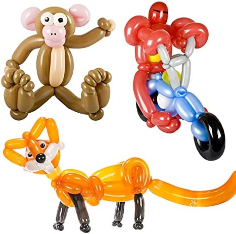 100 Premium Twisting Balloons – Refill Kit for Balloon Animals Art. Long Sculpting balloons for Professionals