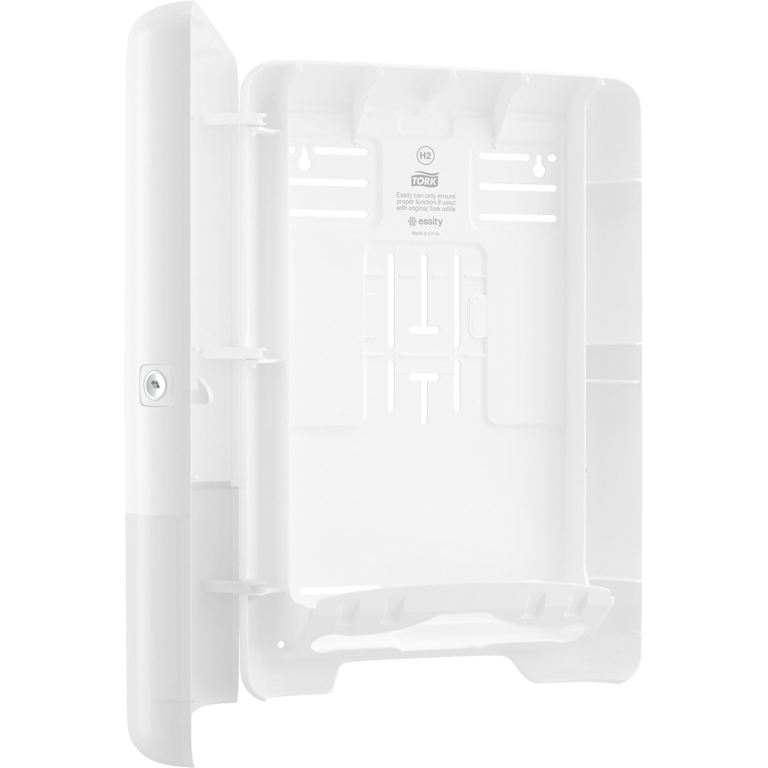 Tork Xpress Dispensador de Toallas Multiple 552000 Dispensador de Toallas de Papel H2 de Elevación Diseño, Dispensador Individual, Delgado, Blanco