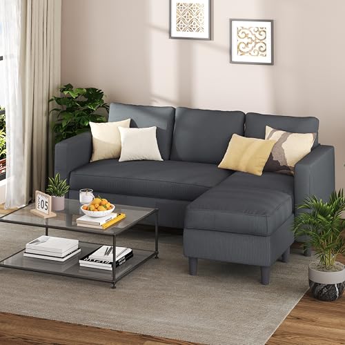 Shintenchi Small Sectional Couch Sofas, 3 Seat L Shape Sofa