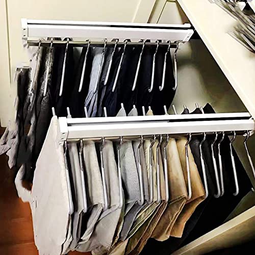 Varilla de armario extensible LWX de acero inoxidable para pantalones 40cm 5