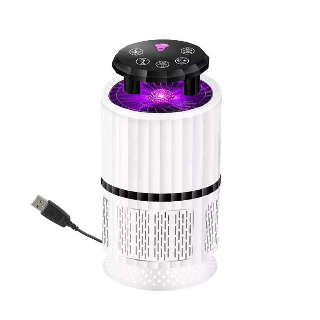 Pułapka na komary z portem USB, lampa owadobójcza promieniowanie UV, cicha, bezpieczna i nietoksyczna, lampa LED do salonu, pokoju dziecięcego, sypialni i jadalni (A)