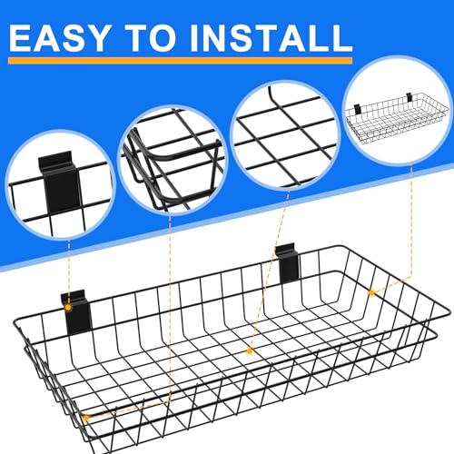 Tcevily 2 Pack Extra Large Slatwall Baskets thumb #3