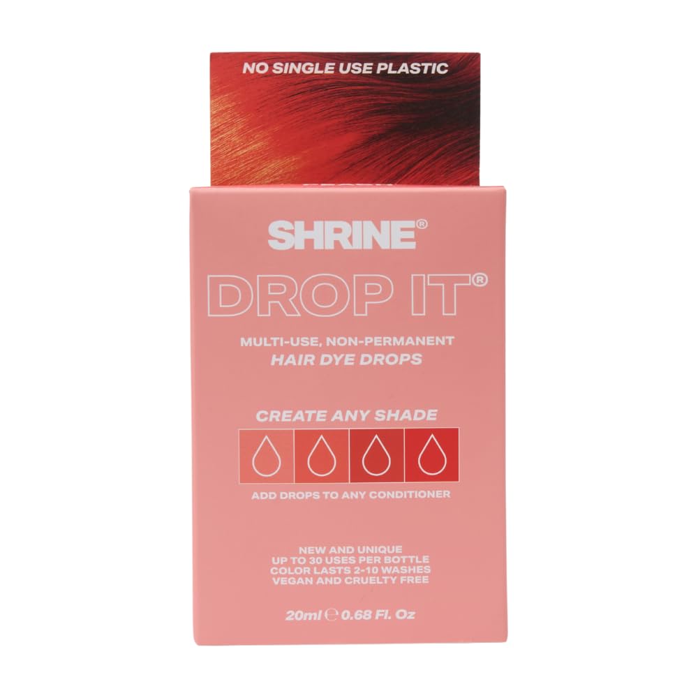 Drop It Hair Dye Kit - Semi-Permanent Hair Color | Create Any Shade From Pastel to Vibrant | 200 Drops Per Bottle | Multi-Use, Vegan & Cruelty Free PEACH