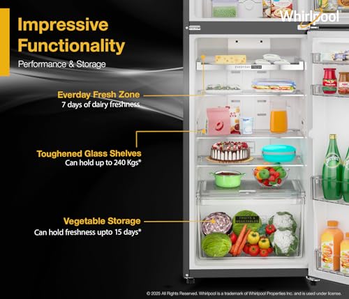 Image of Whirlpool 327 L 3 Star Convertible Frost Free inverter Double Door Refrigerator (IF INV 375 ILLUSIA STEEL(3S) CONV-Y, 2026 Model)