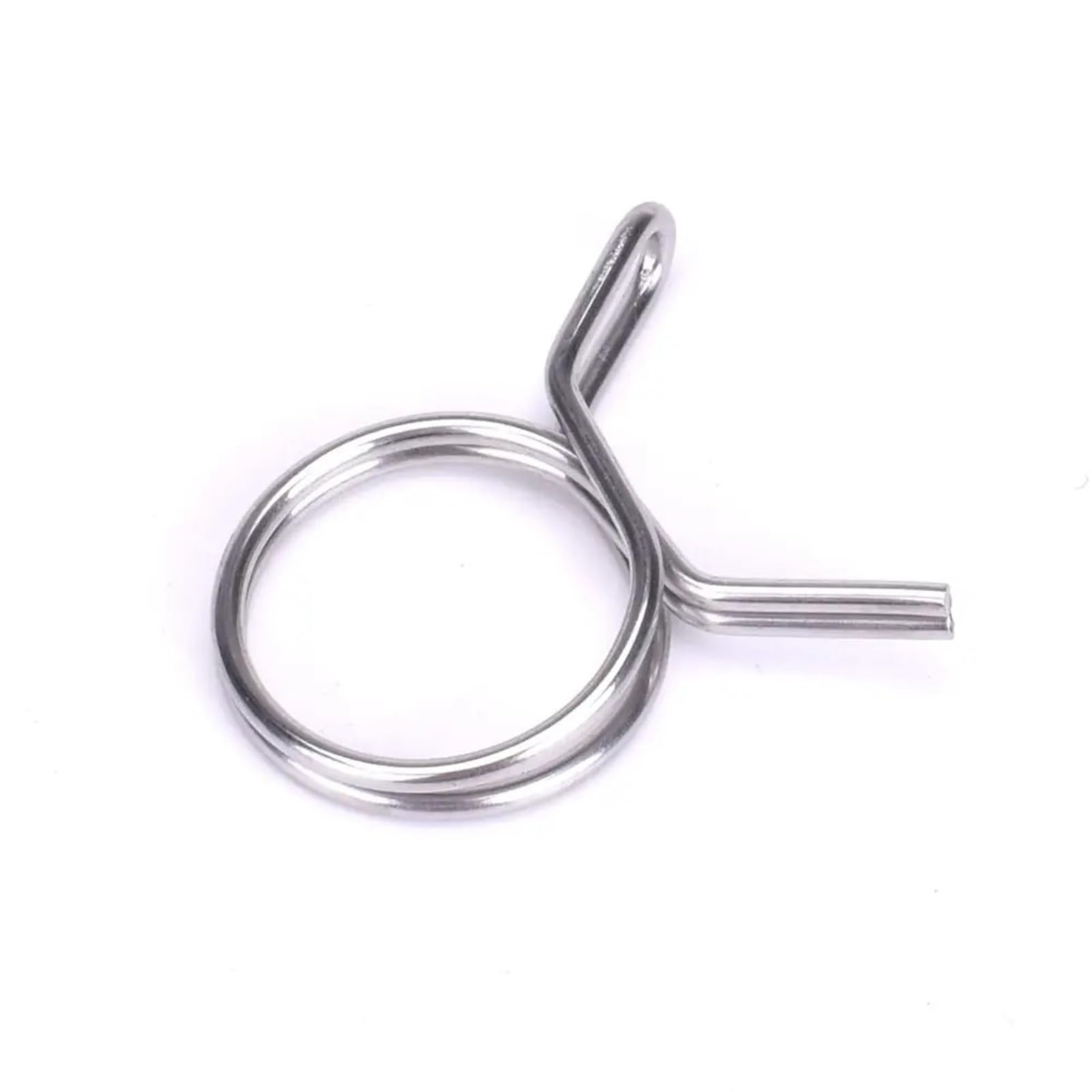 10Pcs 5mm-14mm Hose Clamp Stainless Steel Tube Spring Clips Fuel Line Hose Clamps Sealing Pipe Clips Hardware Accessories(8mm 10Pcs)