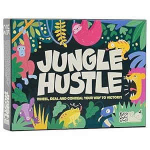 Jungle Hustle: Wheel, deal & conceal your way to victory | Avoid the Armadillos of Doom! | Quick to learn card game | Ideal for kids, teens & adults | Perfect for home or travel | Small box, huge fun!
