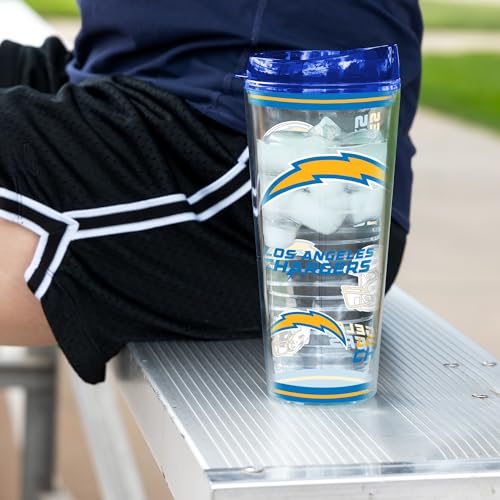Image of Rico Industries NFL Football Los Angeles Chargers Double Wall 20oz Tritan Tumbler