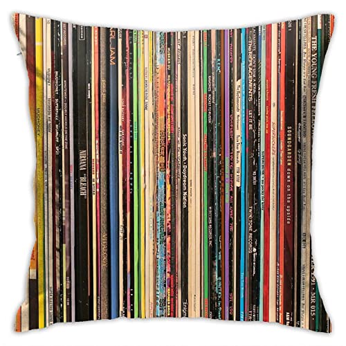 HANGWWZQ Classic Alternative Rock Records Square Pillow Case Throw Pillow Covers Decorative...