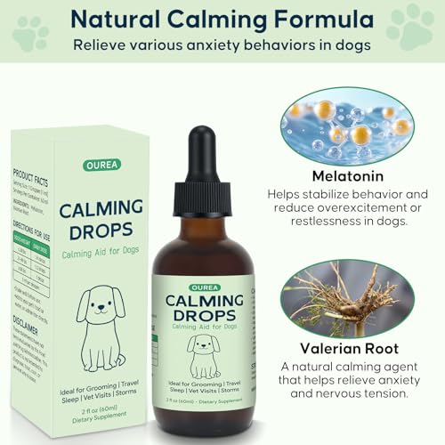 Beruhigende Tropfen für die Fellpflege von Hunden – Melatonin & Baldrianwurzel Formel zur Ruhe während der Fellpflege und Nageltrimmen – auch ideal für Reisen, Tierarztbesuche und Schlafenszeit – 59