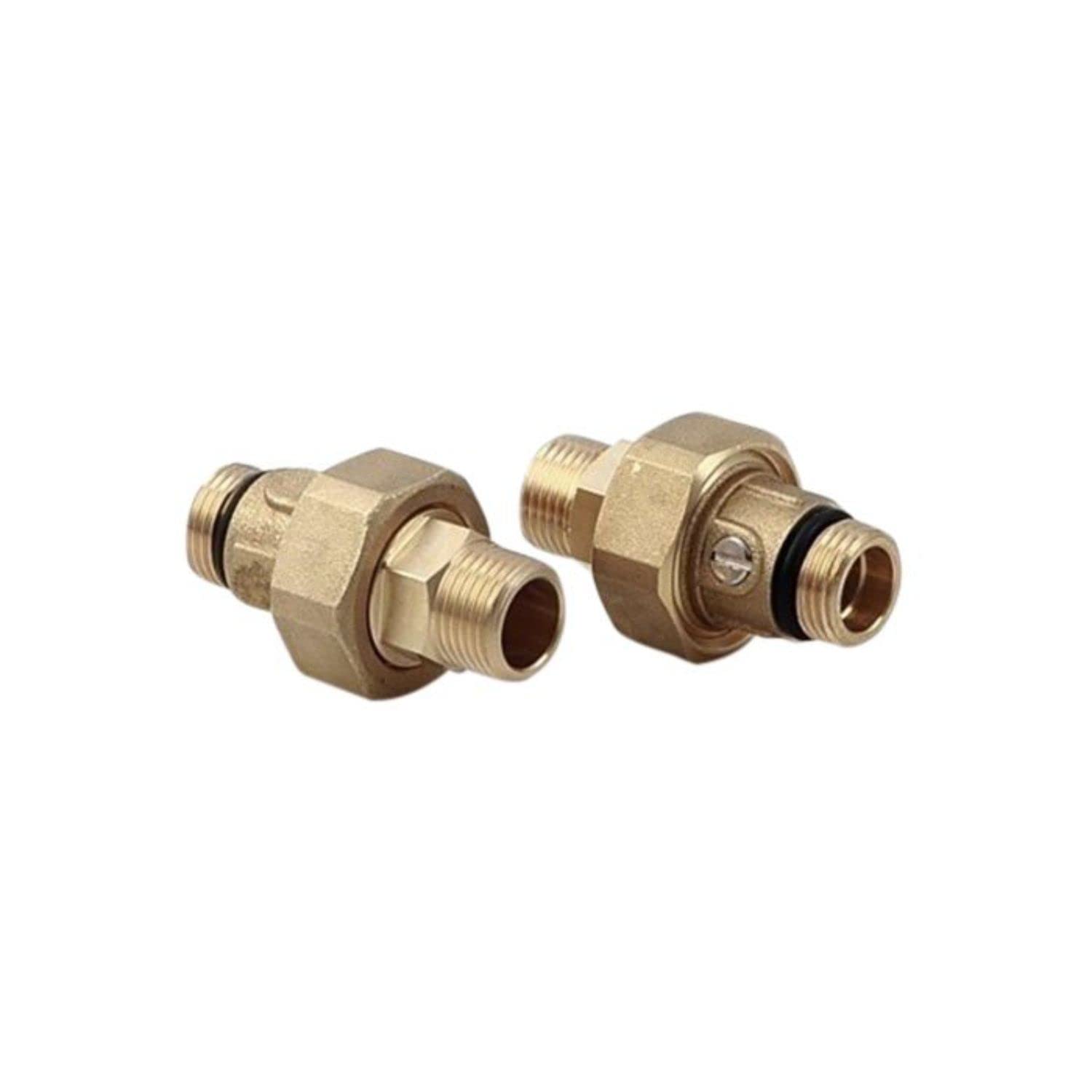 Set de racores R 1/2 AG x R 1/2 AG x 15 mm, para conexión con bombas de circulación modelos UP 15-13 B/BU y UP 15-14 B/BU/BT/BUT, 2 x 2 x 4 centímetros (Referencia: Grundfos 00ID8748)