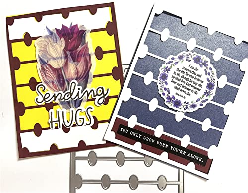 Ammsochy Cut Dies Set Of 2 Pack Diy Crafts For Paper Card Making Metal Scrapbooking Cutting Tools Album Arts Embossing Template (Hexagons And Dots-14.5X11.2Cm) #TOP3
