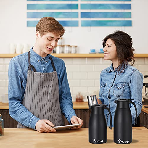 Since 1997 Mr.chef 51Oz Thermal Coffee Carafe, Insulated Stainless Steel Coffee Carafes For Keeping Hot/Double Walled Vacuum Coffee Carafe (Black, 1.5L) #TOP7