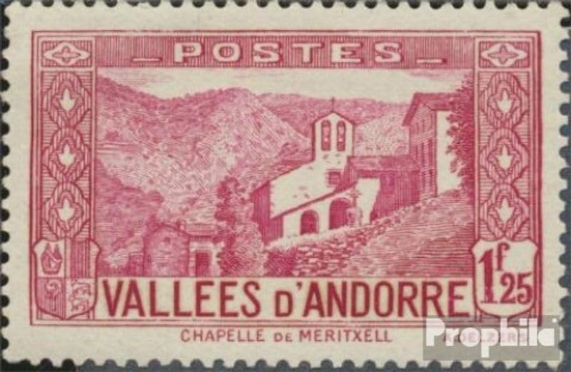 Sellos para coleccionistas de Andorra correo francés 40 con pliegues año 1932