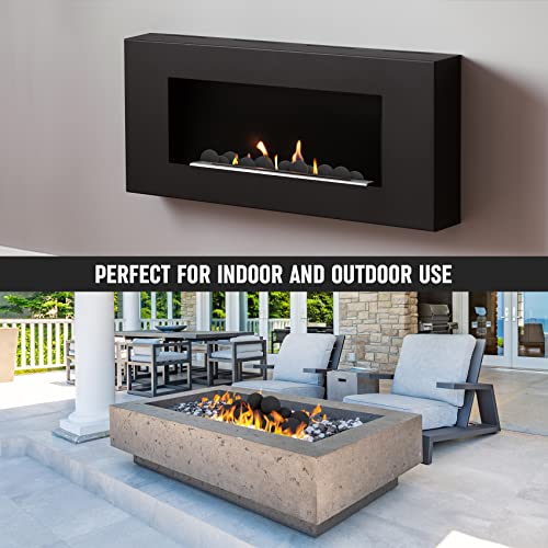 Stanbroil Ceramic Fire Balls - 3” Round Fire Stones For Fire Pit Fire Bowl And Fireplace - Set Of 15, Black #TOP5