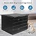 Deblue 30 Inches Dog Crate Cover, Durable Polyester Indoor Pet Kennel Cover Fit for 1 2 Doors Standard Wire Cage (Grey)