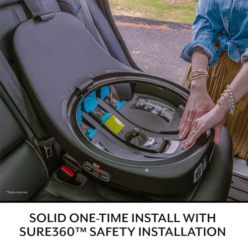 Evenflo Gold Revolve360 Slim 2-in-1 Rotational Car Seat with SensorSafe (Obsidian Black) - image 8