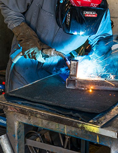 Feuerfeste Unterlage 90 x 90 cm, schwarz, ca. 5 mm stark, (hitzebeständige Feuerschutzmatte, Ideal als Lötmatte, Brandschutzmatte, Unterlage Hitzebeständig, Wärmeschutzmatte, Grill Unterlage)