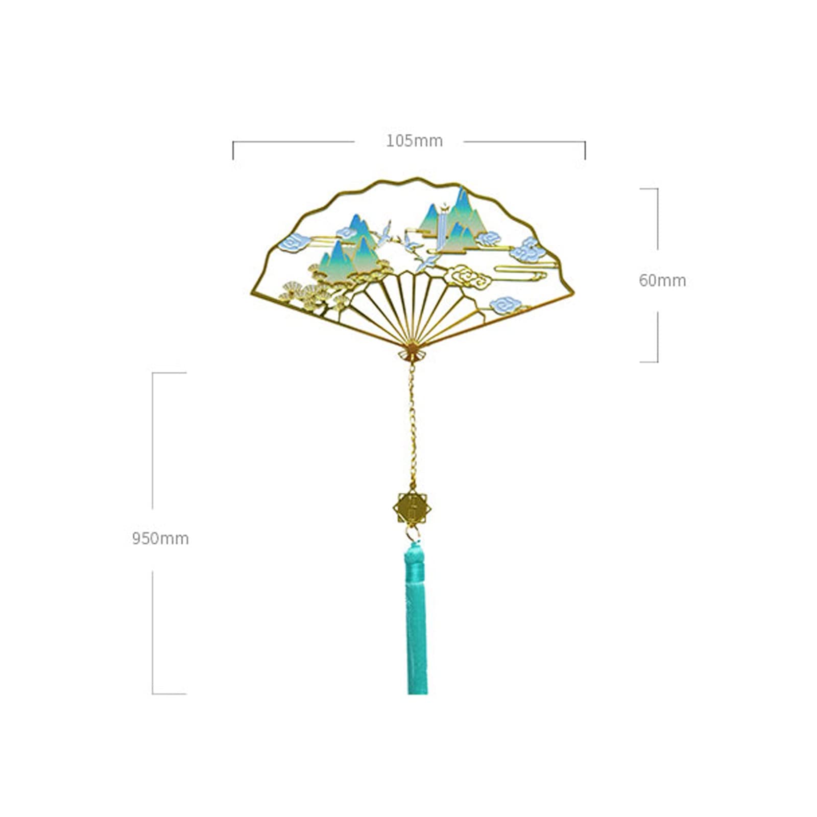 Signet Fan Bookmark Copper Hollow Bookmark avec Glands Cadeaux for Les lecteurs Femmes et Enfants signets pour Hommes Femmes