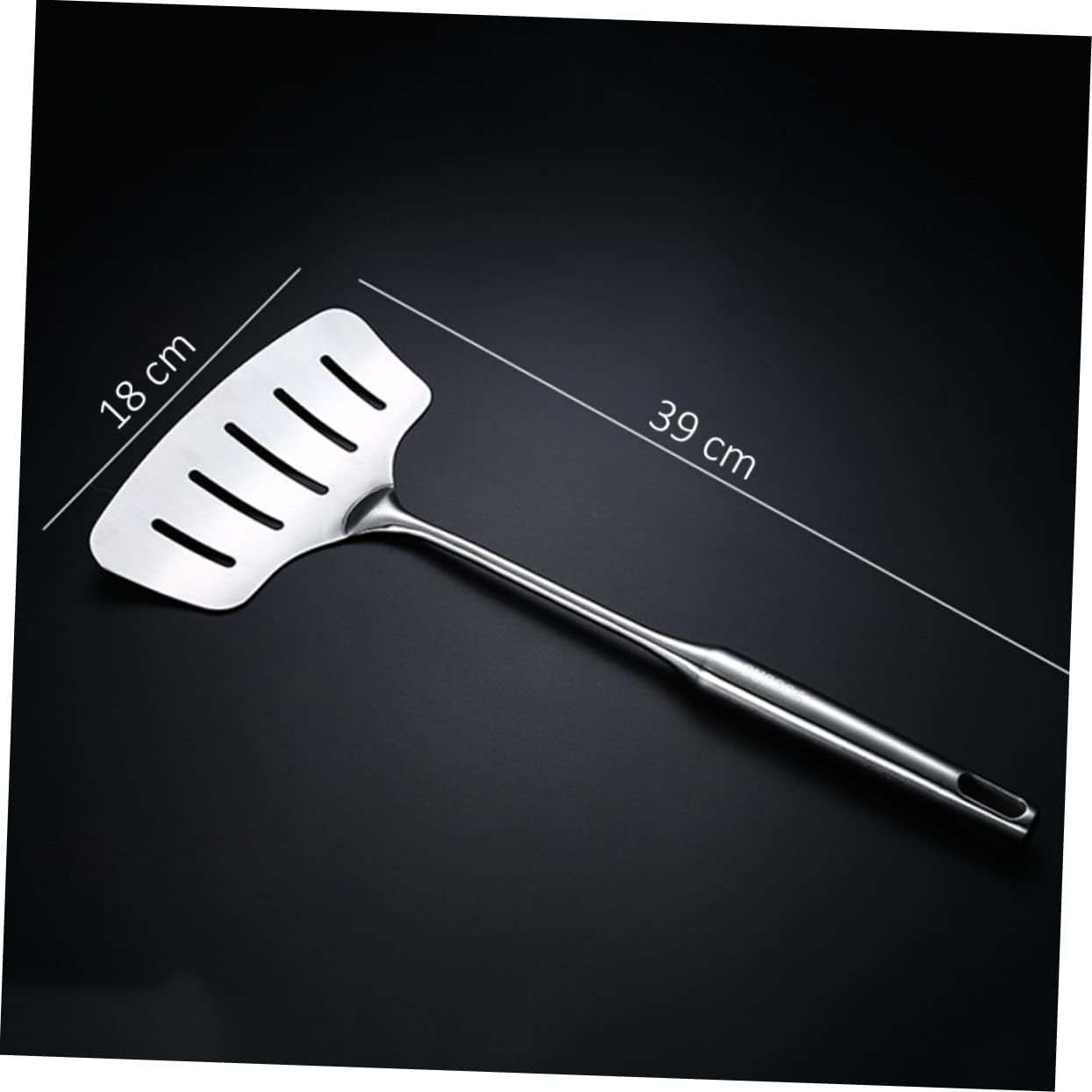COLLBATH Widen Stainless Steel Slotted Turner for Frying Fish Steak and Pizza Cooking Utensil for Easy Food Lifting and Turning Kitchen