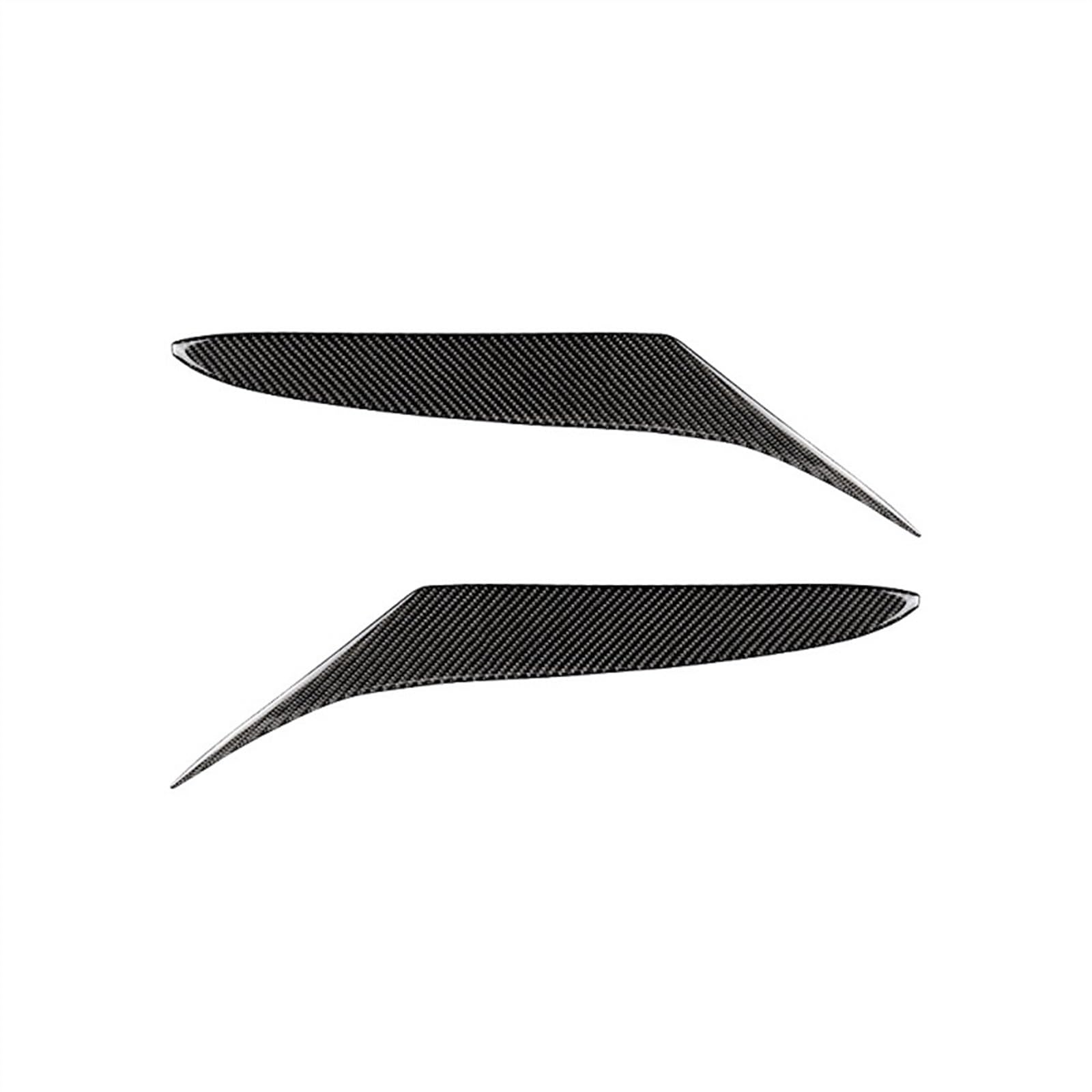 2Pcs Real Carbon Fiber Car Headlight Eyebrow Eyelids Cover Trim Stickers for Mazda RX8 2004-2008 Accessories