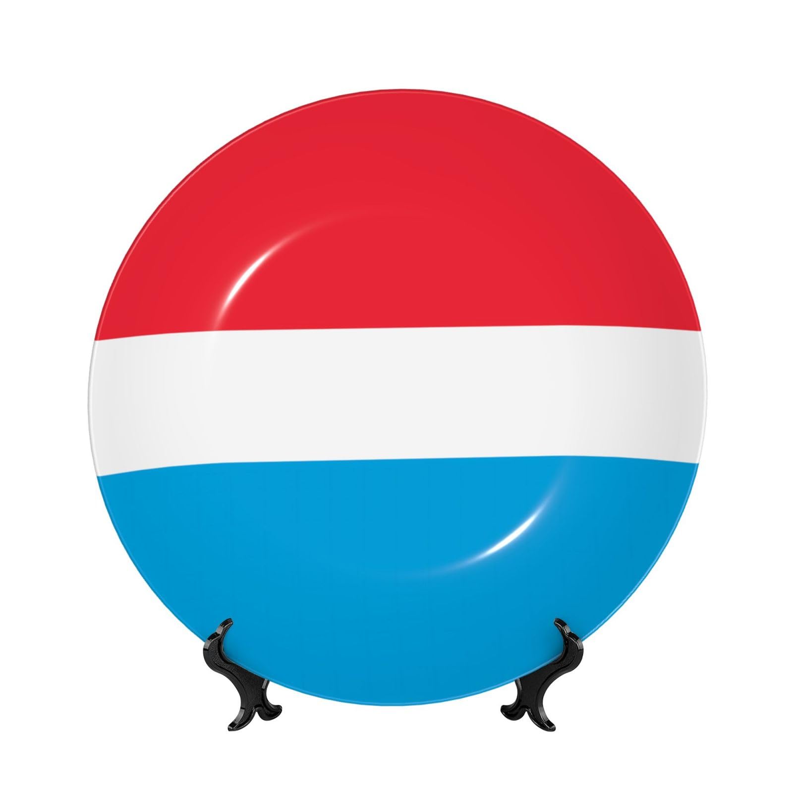 Plato de Luxemburgo decorativo de 7 pulgadas con soporte para mesa