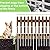 Thrivinest 10 Pack Animal Barrier Fence, No Dig Fence Decorative Fences, 17in(H) x10ft(L) Rustproof Metal Small Garden Fence Border for Dogs Rabbits, Bottom Blocker for Outdoor Yard Patio, White