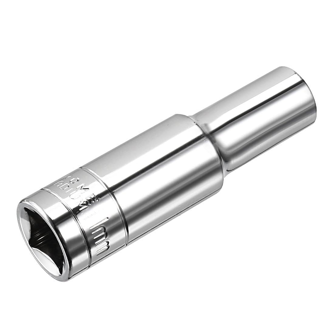 TA-VIGOR 1/2 Inch Drive 11mm 6-Point Deep Socket, Metric, Cr-V Drive Socket (Polishing) for Auto Repairing and Household
