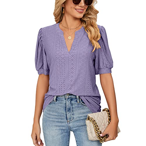 Decorie Bluse Damen Sommer Tshirt V Ausschnitt Kurzarm Damen Oberteile...