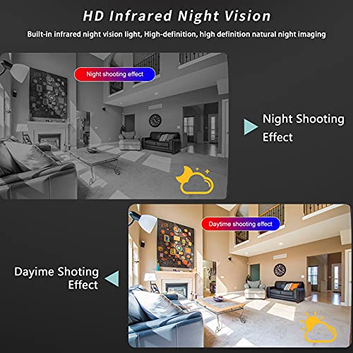 Wifi Spy Camera 1080P Mini Wireless Hidden Baby Monitor Small Security Surveillance Nanny Cam Night Vision Video Support Sd Card Motion Detection Suitable For Indoor Outdoor Home Office (Black) #TOP4