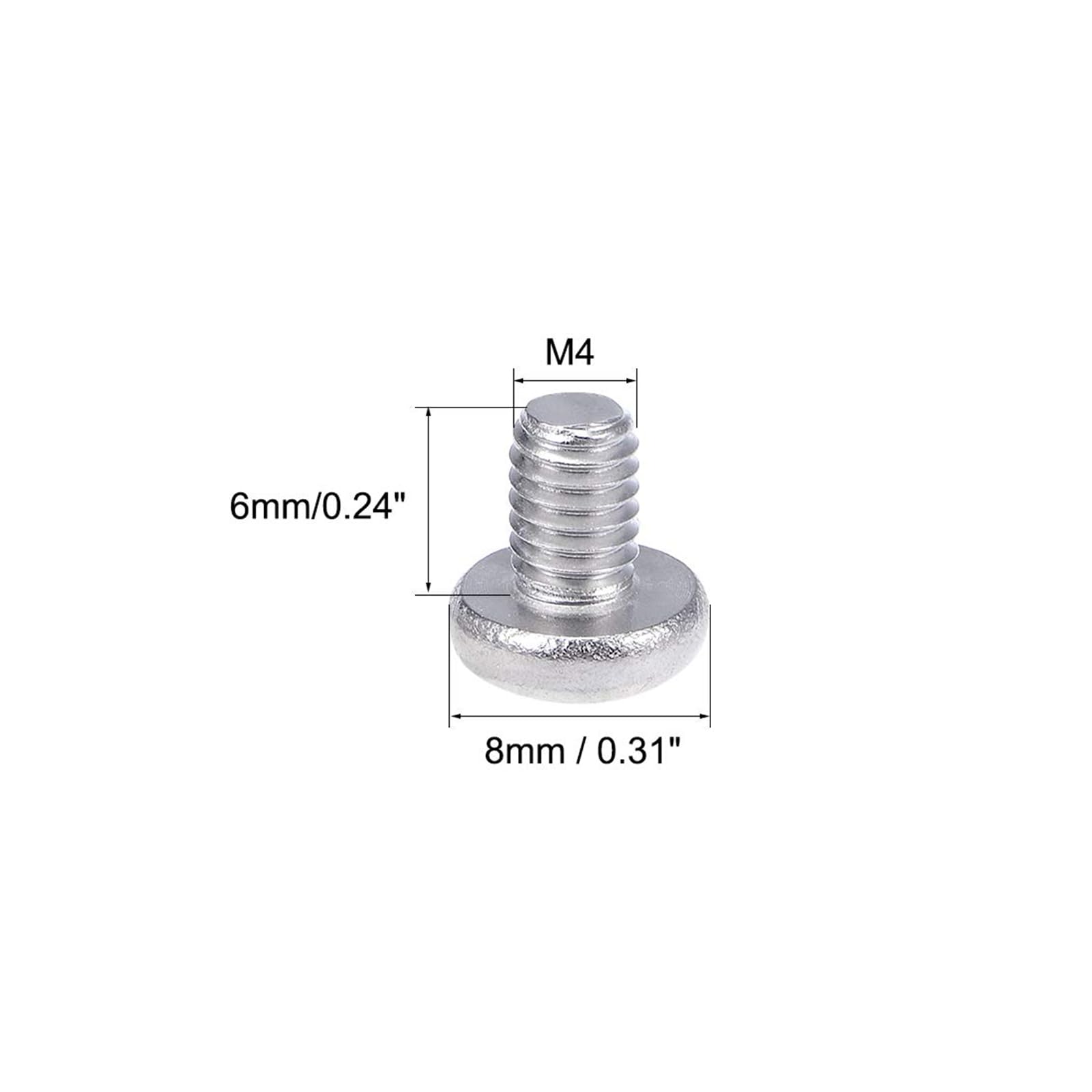 MACHSWON M4x6mm Machine Screws Pan Phillips Cross Head Screw 304 Stainless Steel Round Head Cross Screw Fasteners Bolts 20Pcs - Image 3