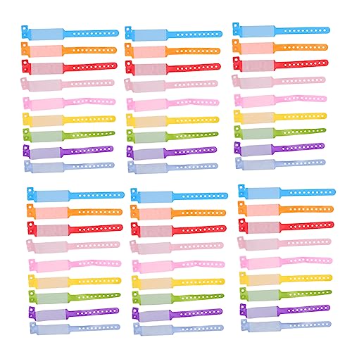 SEWACC 100 Piezas Pulseras Antipérdida Desechables PVC para Unidades Ajustables Impermeables con Espacio para Identificar Pulseras de Seguridad para Eventos y Actividades