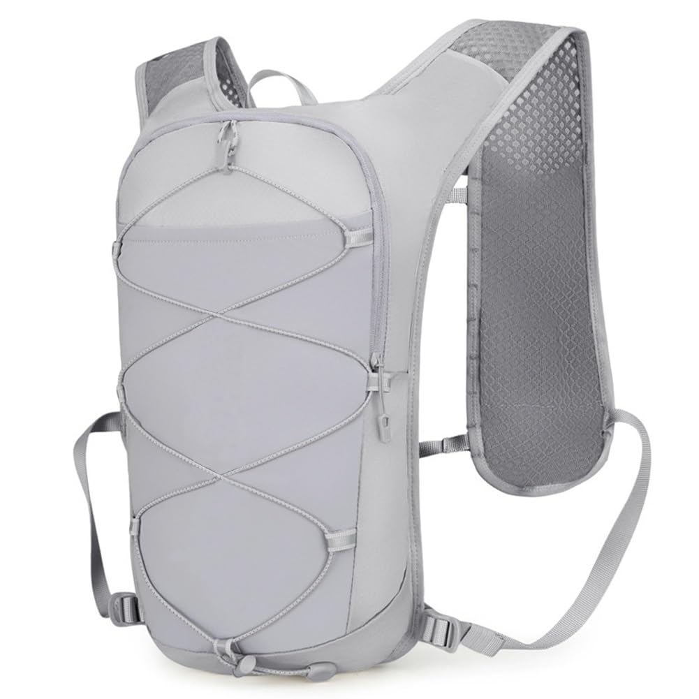 Gilet de course, gilet d'hydratation pour la course, sangle de poitrine réglable pour boire pendant la course, avec bandes réfléchissantes à l'avant et à l'arrière, convient pour le cyclisme, la