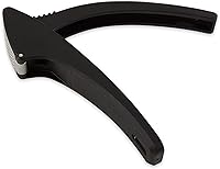 RSVP International Dishwasher Safe Garlic Press, Black - Non-Stick Zinc Grid, Easy Clean, 7x1.5x1.25"