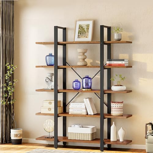 NicBex 72" Bookshelf Bookcase Storage Rack with Open Shelves,5-Ti...