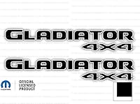 Vista 20 de Decal Mods Gladiator - Calcomanías gráficas para cabecera de 4 x 4 para Jeep Wrangler/Gladiator JL/JT (2019-2024) 392 bronce con contorno negro
