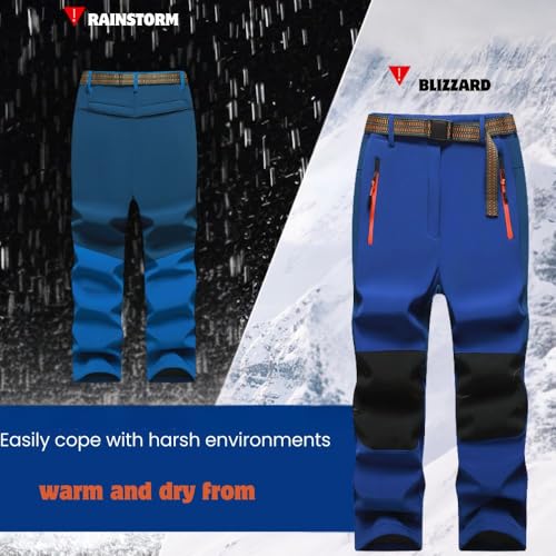 Pantalon de ski softshell enfants imperméable et thermique pour affronter l'hiver - 4
