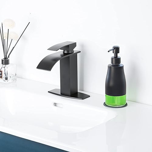 Miniatura 7 de Dispensador de Jabón Negro Gaussra con Reposavasos y Adhesivos, Dispensador de Jabón Líquido Recargable de Acero Inoxidable para Fregadero de