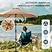 OLIXIS 9ft Patio Umbrella with Tilt and Crank Button & 8 Sturdy Ribs Waterproof, Patio Table Umbrella Perfect for Poolside, Terrace, Beach and Outdoor Restaurant, Brown