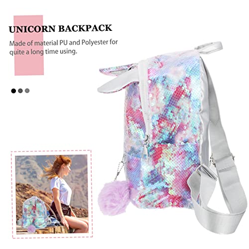 1pc Sequined Backpack for Boys and Girls Storage Bag Capacity Separate Compartments for School Outdoor Use Pu and Materials2