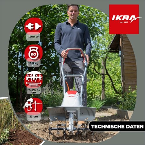 IKRA Elektro Bodenhacke FEM 1500, flexibel 3 Arbeitsbreiten 17, 30 & 45cm – Ansicht 5