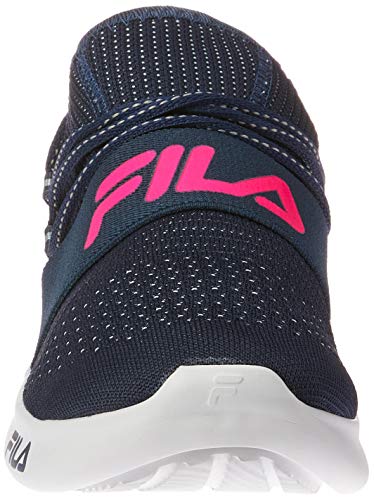 Tênis, Trend 2.0, Fila, Feminino, Marinho/Prata/Rosa Flúor, 37